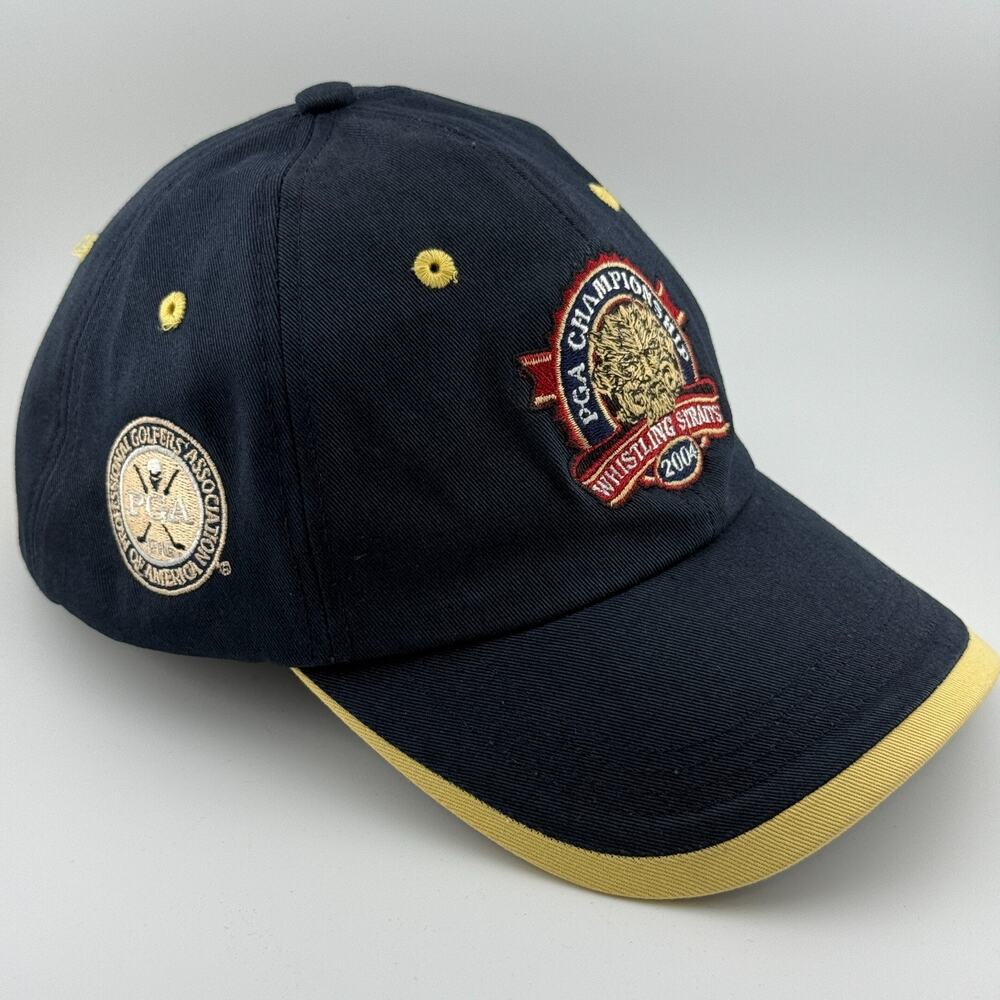 PGA Championship Whistling Straits 2004 Ahead Black Twill Golf Hat OSFM NWT